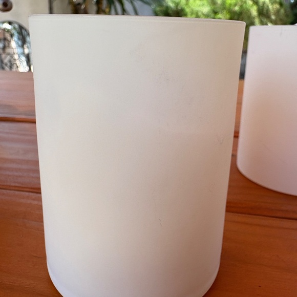 2 Empty Jenni Kayne Glass Candle Vessels in Cream, Basil and Brentwood Scents - Picture 6 of 9